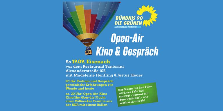 Podium und Fahrradkino